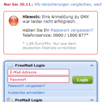 GMX: Teure Rufnummer für Passwortreset