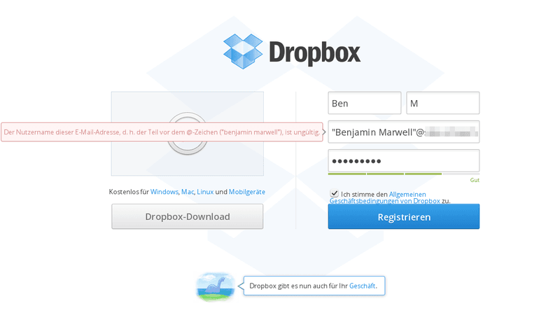 dropbox space