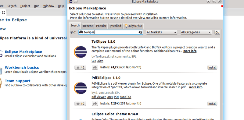 TeXlipse im Marketplace.
