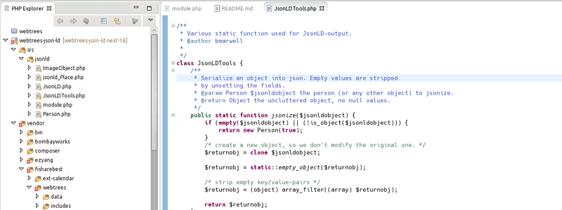 Hack Font in Eclipse mit PHP