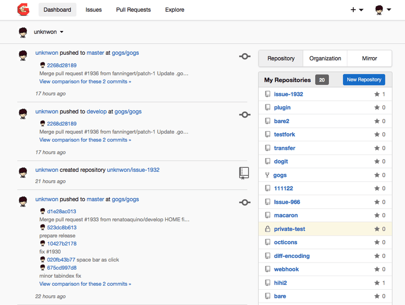 Featured image of Gogs Git-Server: Fast, beautiful, lightweight
