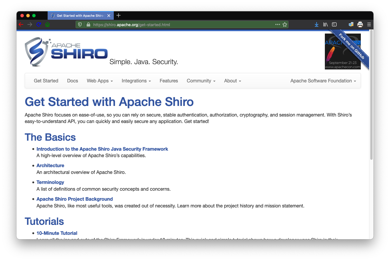 Featured image of Apache Shiro&#8217;s site goes jbake!